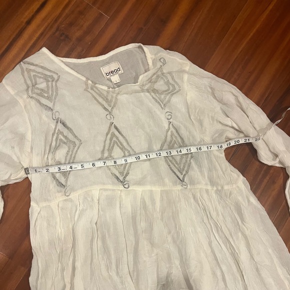 Bread Artsy Maxi Dress The Stuff of Life Cream Geometric Art to Wear Boho Size 1 - Picture 6 of 7